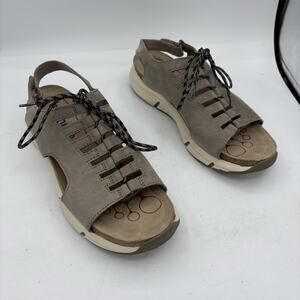 Bionica Sandals Womens‎ Size 9 M Olanda Strappy Gray Leather Casual Hook & Loop